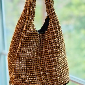 Gold Beaded Women's Bag